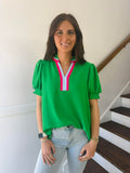 Jodifl- Kelly Green Top