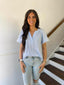 Mary Square- Lori Blue/White Top