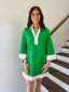 MS-Dress Brenda Green/White
