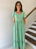 MS-Dress Milena Green/White
