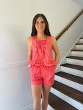 ENTRO- RED AND PINK STRIPE SHIRT