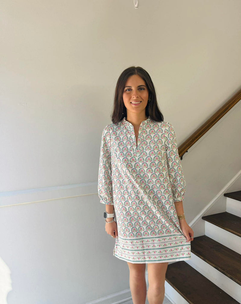 Mary Square- White Sunshower Lainey Flora Dress