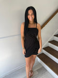 SHE+SKY- Black Pleated Bodycon Tube Dress