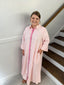 Entro- Pink & White Striped dress