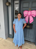 Entro- Sky Blue Ruffle dress