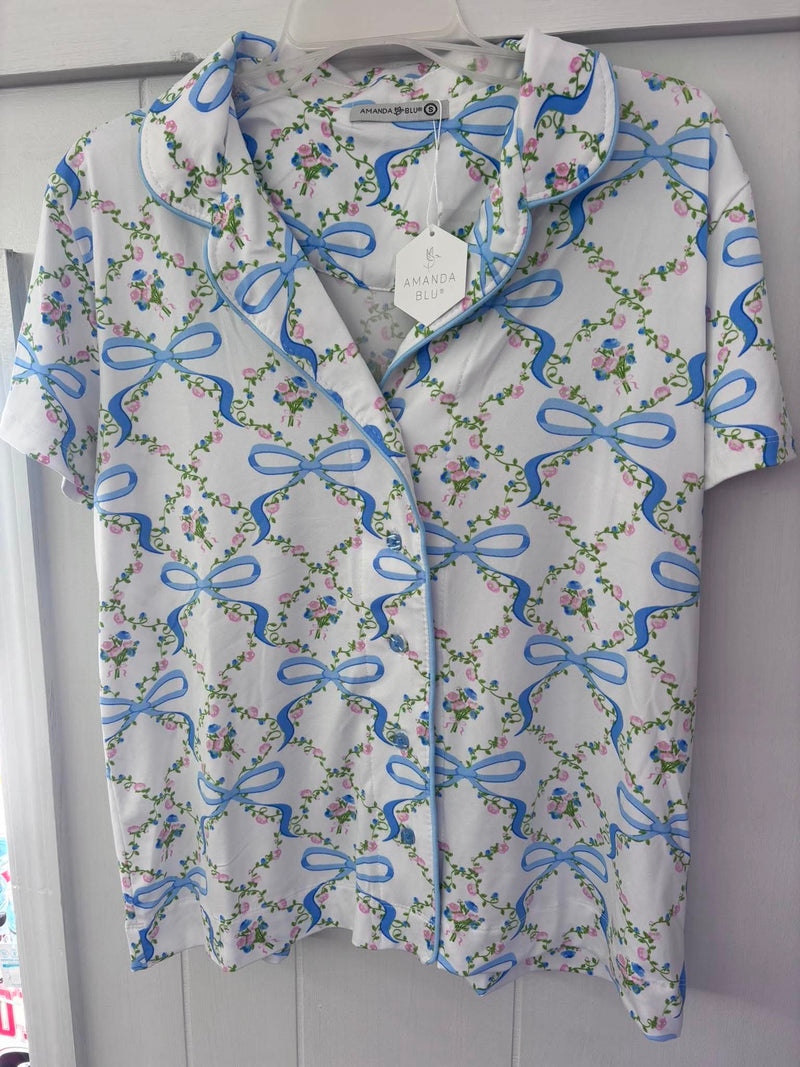 Amanda Blu - Bows & Blossoms Pajama Top