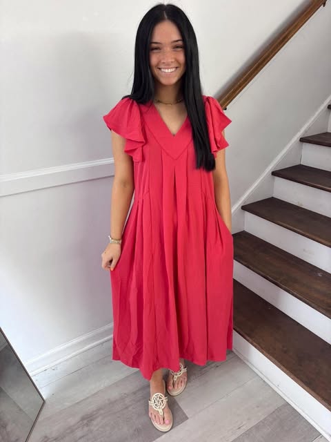 Umgee - Pink V-Neck Dress