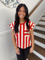 Jodifl - Red Pocket Striped Top