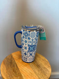 Swig- Indigo Tiles Travel Mug 22oz