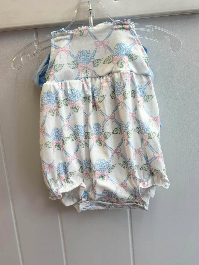 Honeydew-Blue Floral Bubble