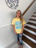 Jesus Saves | Butter Yellow tee