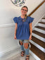 SHE+SKY- DENIM BLUE BLOUSE