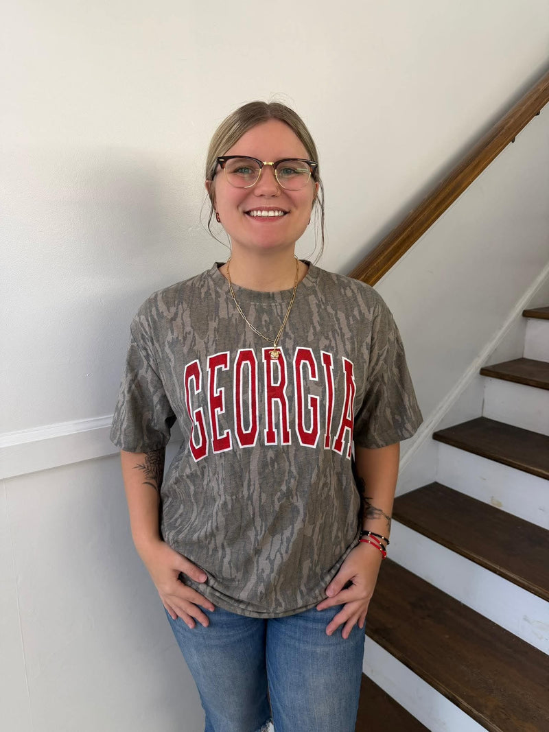 Printed Cotton Co-Bottomland Georgia Tee