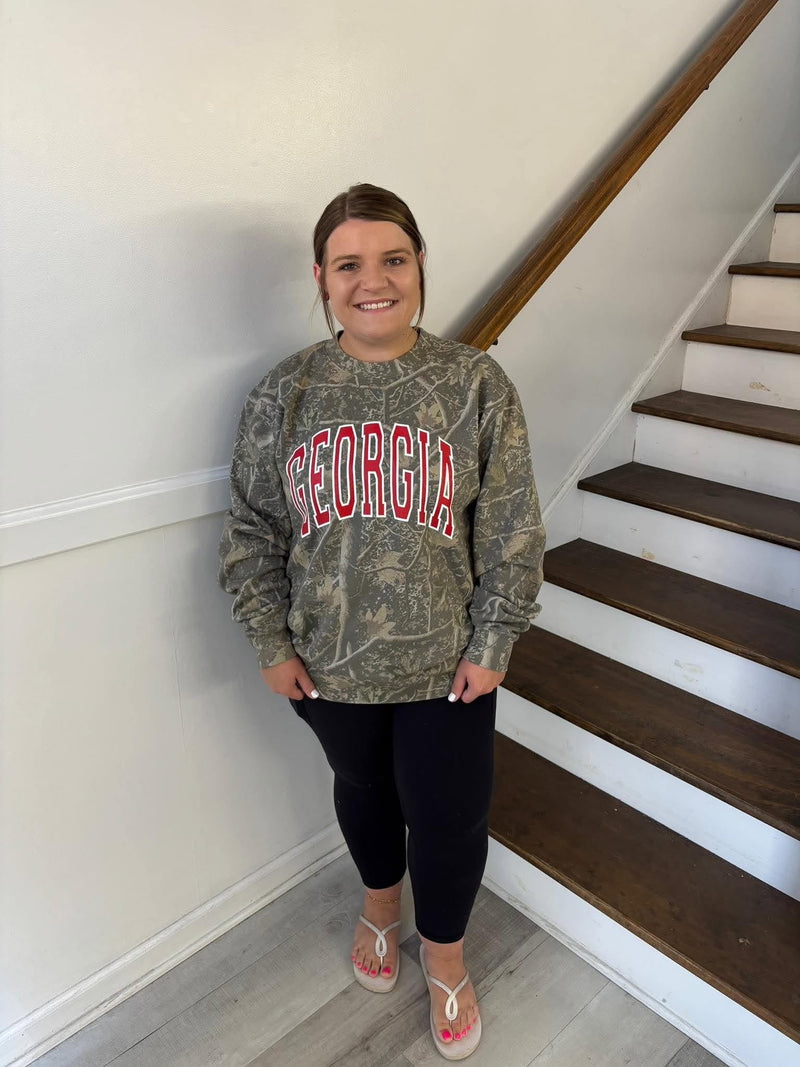 Printed Cotton Co- Sweatshirt Camo Georgia