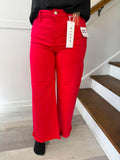 Risen Jeans- Scarlet High Rise Crop Wide Pants