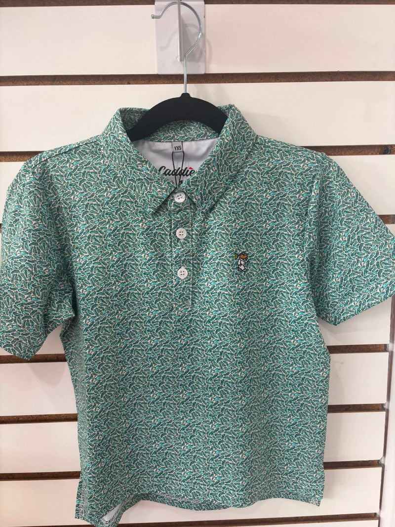 Caddie- Youth Green Polo