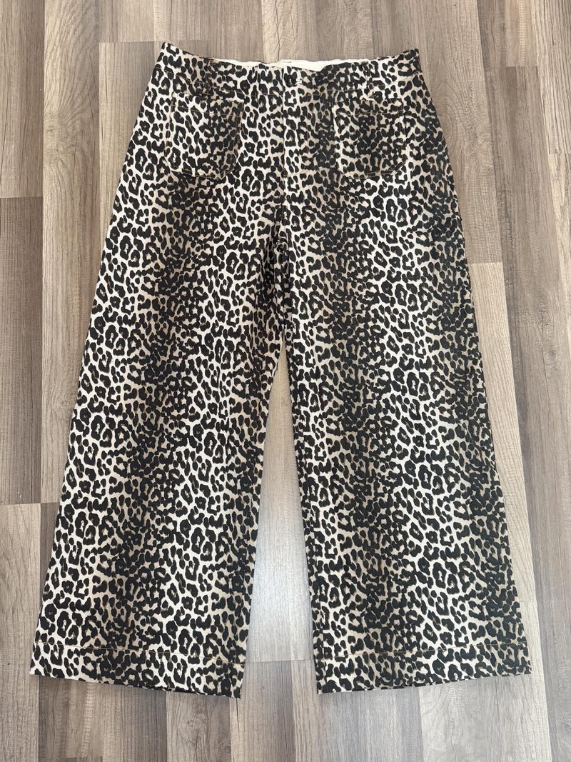 Umgee - Plus Size No Lining Leopard Print High Rise Pant