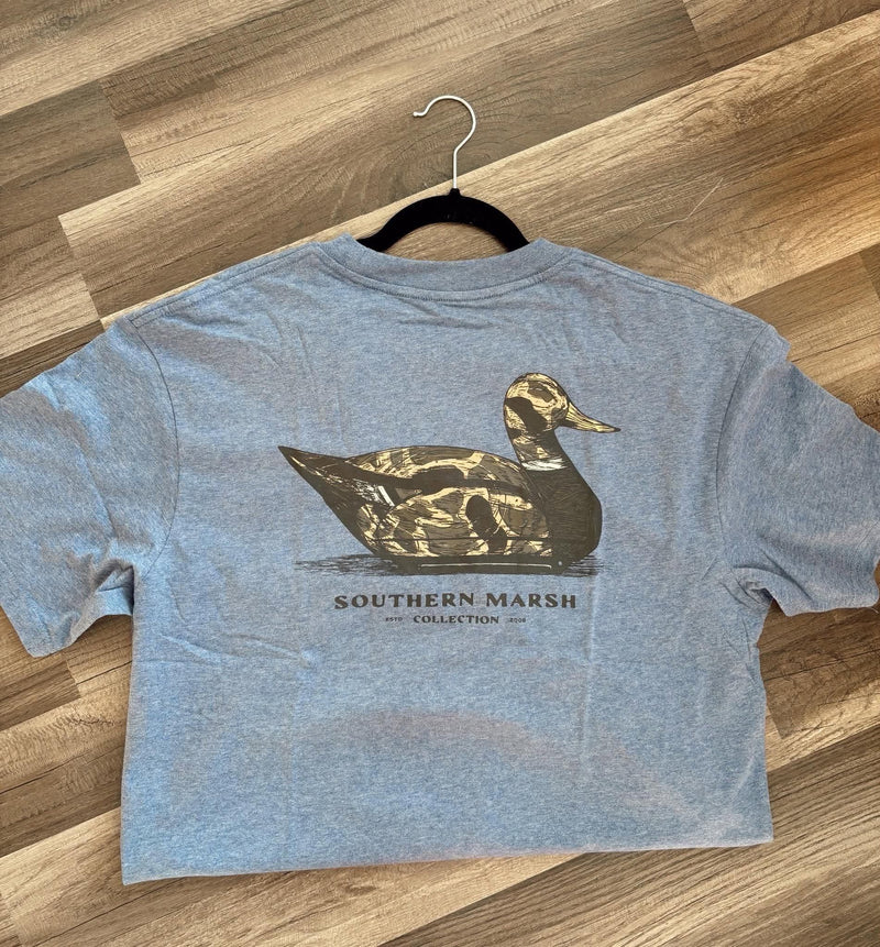 southern marsh- 	Vintage Duck Decoy Tee - Camo - Washed Slate