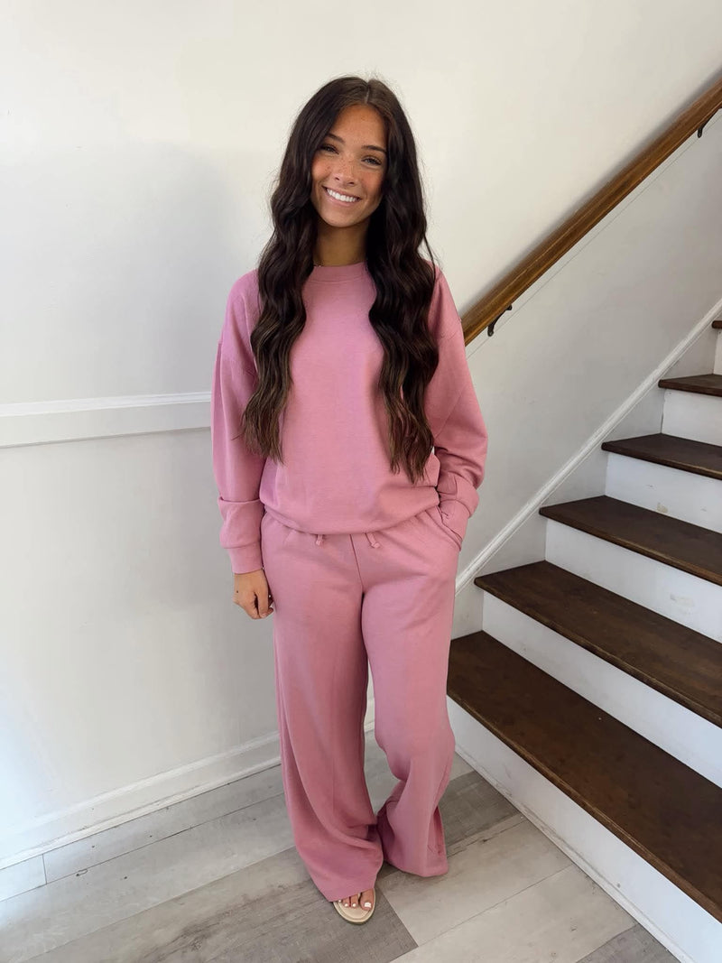 Zenana- Scuba Crewneck set