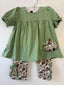 Honeydew- Camo Pumpkin Applique Ruffle Pants Set