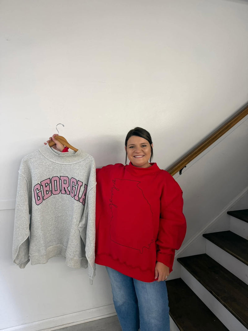 Bucketlist- Striped Georgia mockneck