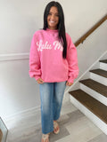 LULUMAC- Bubblegum Sweatshirt/Light Pink Script
