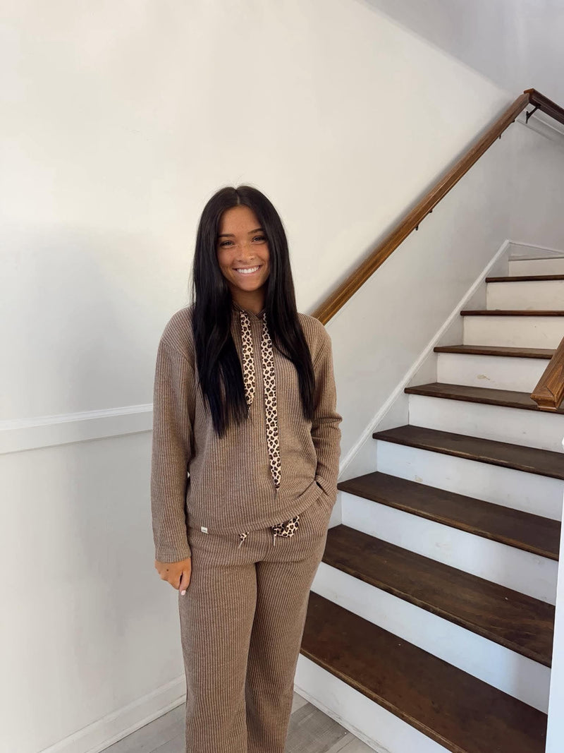 Simply Southern- Lepored Cord hooded top