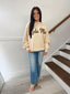 LULUMAC-Cream Sweatshirt/Brown Script
