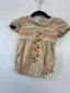Honeydew-Khaki Pumpkin Smocked Ruffle Bubble