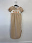 Honeydew-Khaki Pumpkin Embroidery Gown