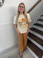 Thomas & Co- Multiprint Checkered Pumpkin Tee.