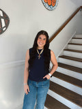 Giftcraft- Navy tank top