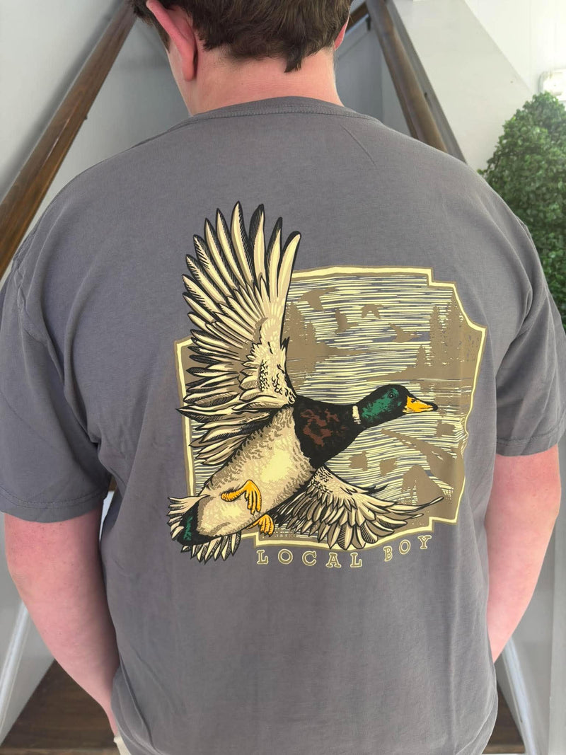 Local Boy- Gray Greenhead Flight T-shirt
