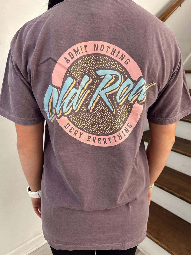 Old Row- Circle Logo Pocket Tee Wine
