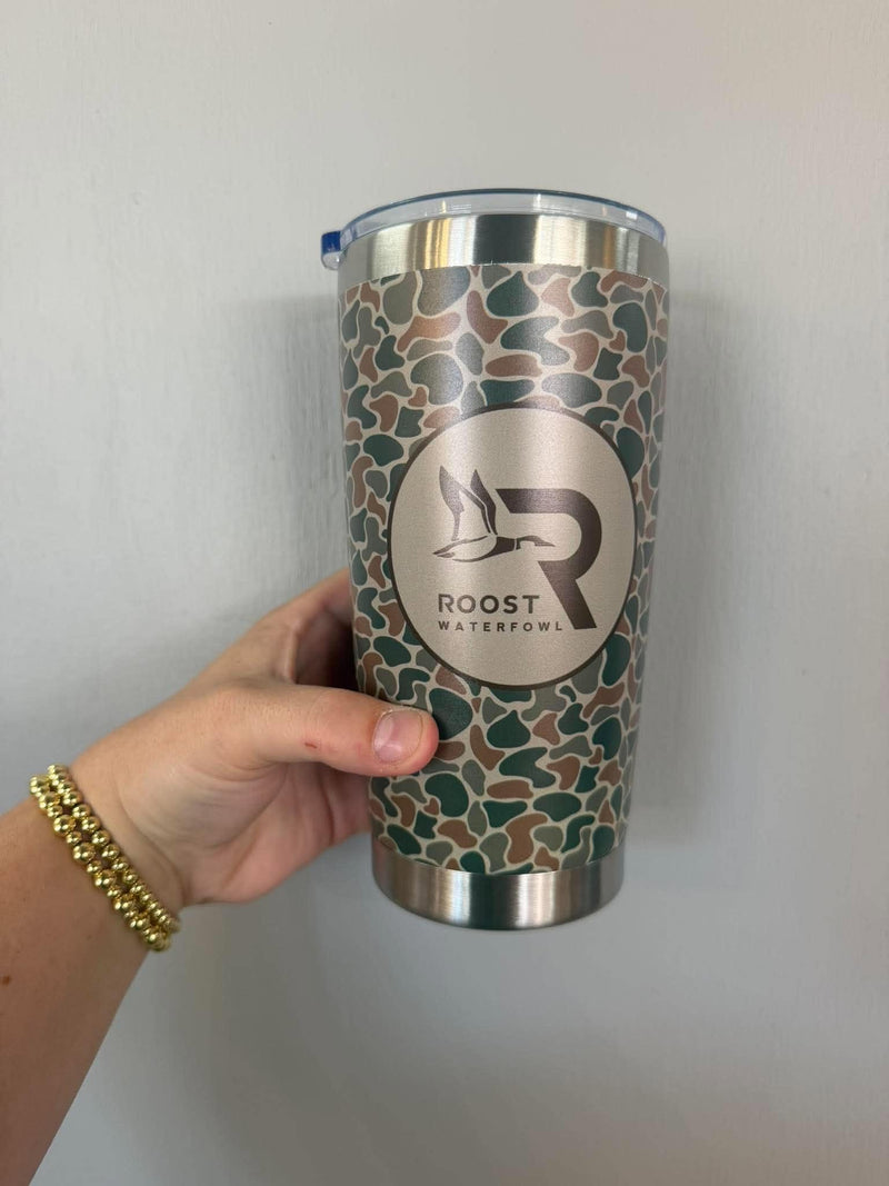 Roost- 20oz insulated camo tumbler