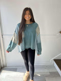 Teal Lace Top