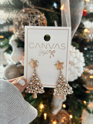 White Christmas Earrings