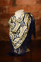 Tatum James- Game Day Fringe Scarf Navy and Gold