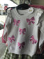 Mudpie SEQUIN BOW SWEATSHIRT YTH