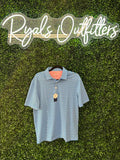 Simply Southern - Micro Stripe Polo - Light Blue