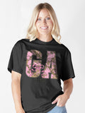 Simply Southern - "GA" Black and Pink Camo T-Shirt