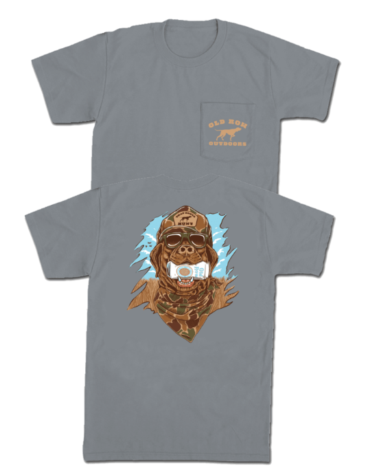 Old Row- Granite GBC Retro Can Camo Pocket Tee