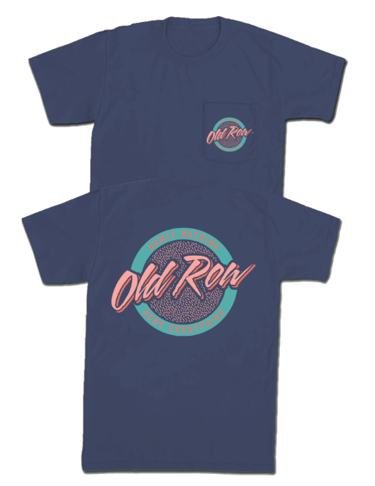 Old Row circle Logo Navy/Coral