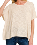 Zenana - Oversized Top with Pocket
