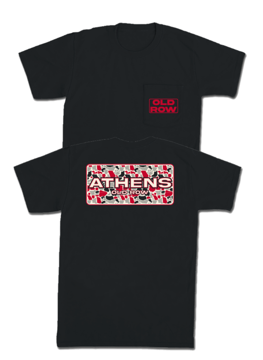 Old Row - Black Athens Camo Pocket Tee