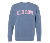 Old Row- Blue/Pink Pigment Dyed Crewneck