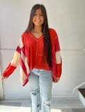 Crimson Lace Top