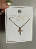 Pearl Studded Cross Pendant Necklace