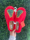 Red Christmas Tree Slippers