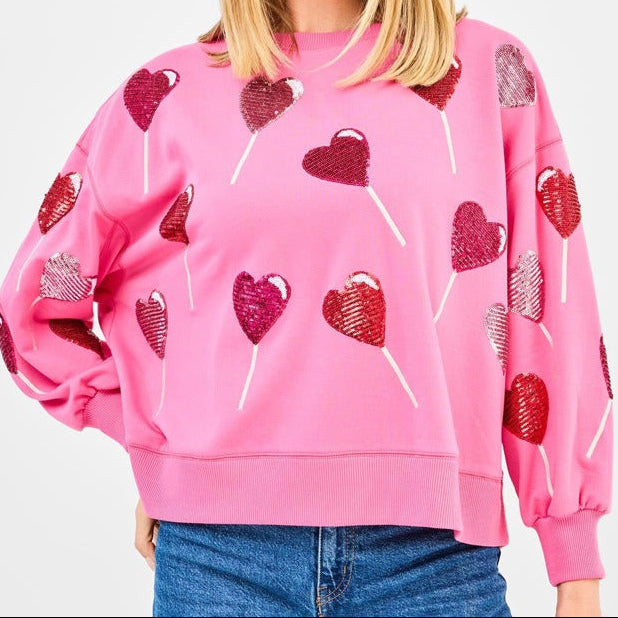 Mary Square - Sweatshirt Millie Lollipop Sequins